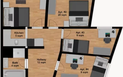 Room for rent with double bed {area}