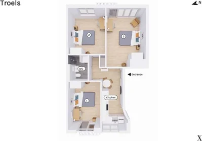 Quarto privado em Aarhus, Denmark, imagem 15 de 16