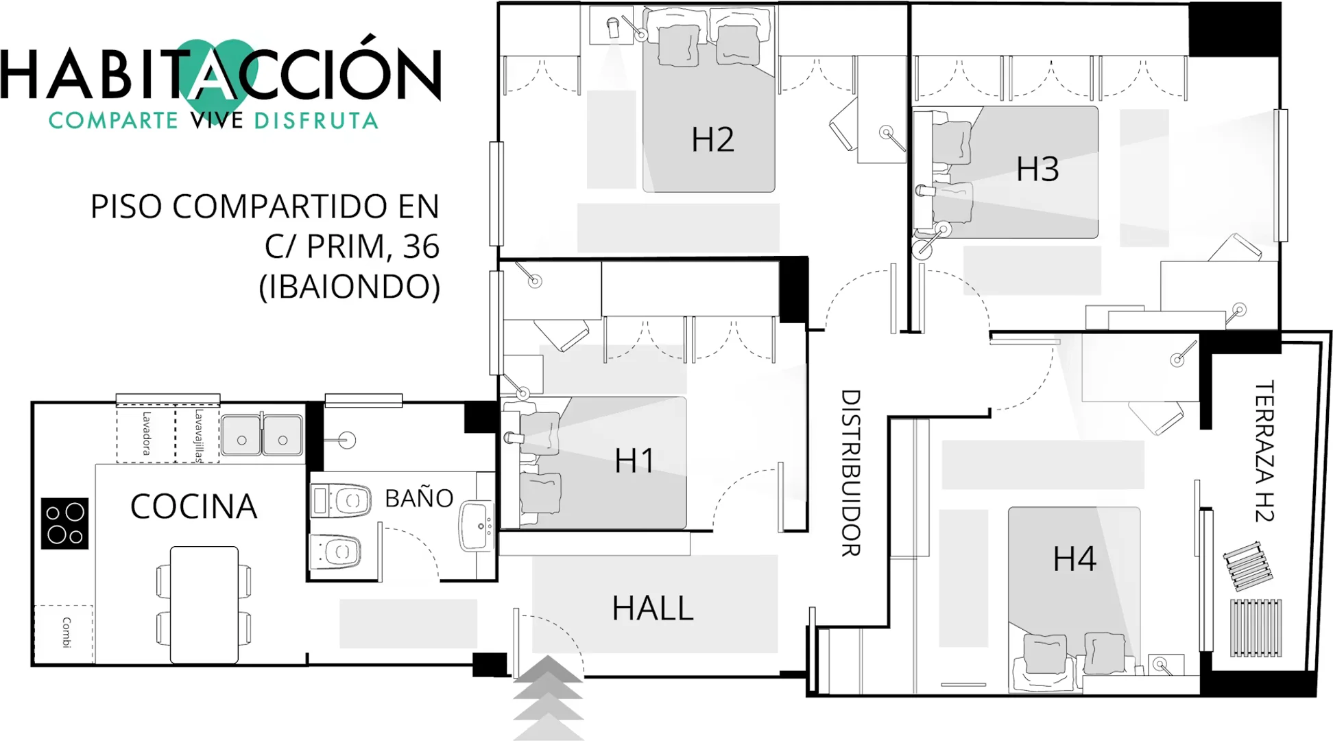 Chambre d'étudiant bon marché à proximité du campus dans 