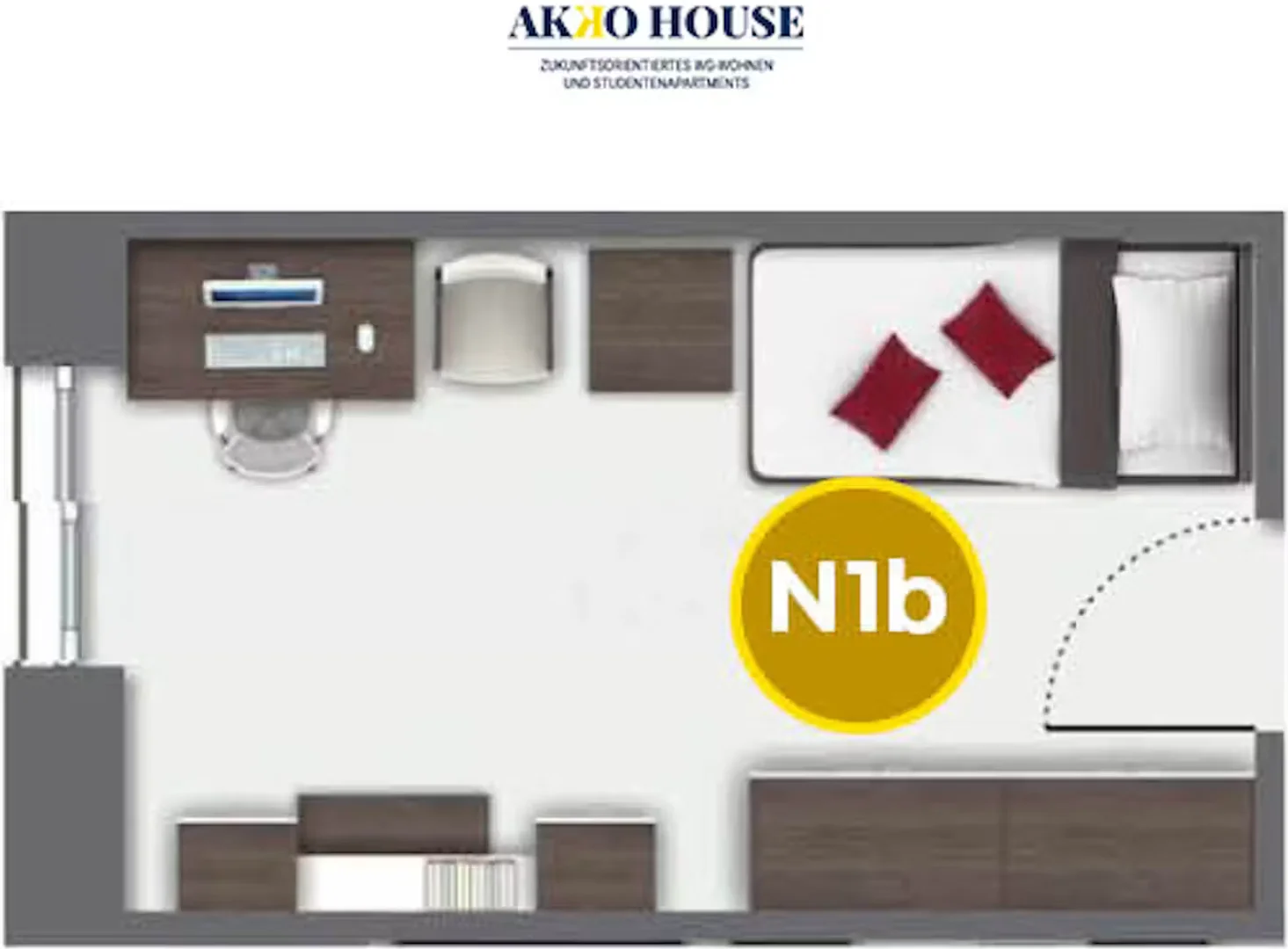 Gemütliches Zimmer für Studenten in 