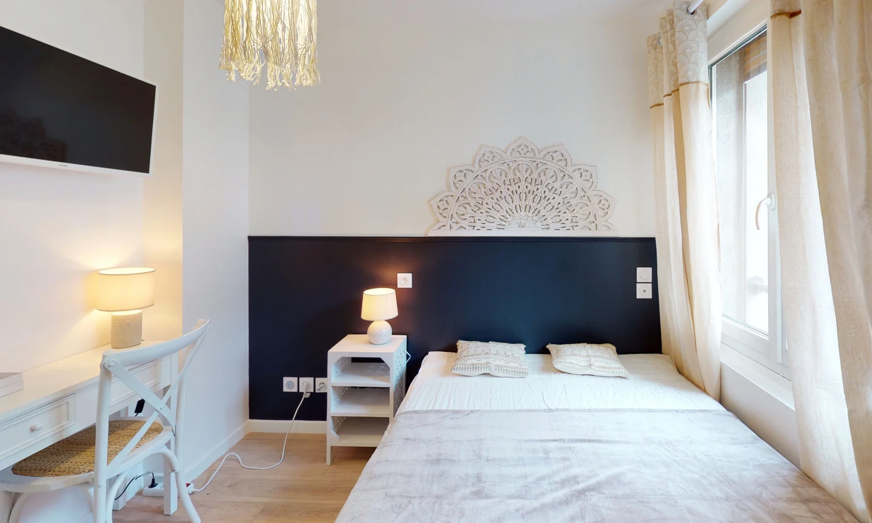 Quarto amigo do estudante em  com comodidades modernas