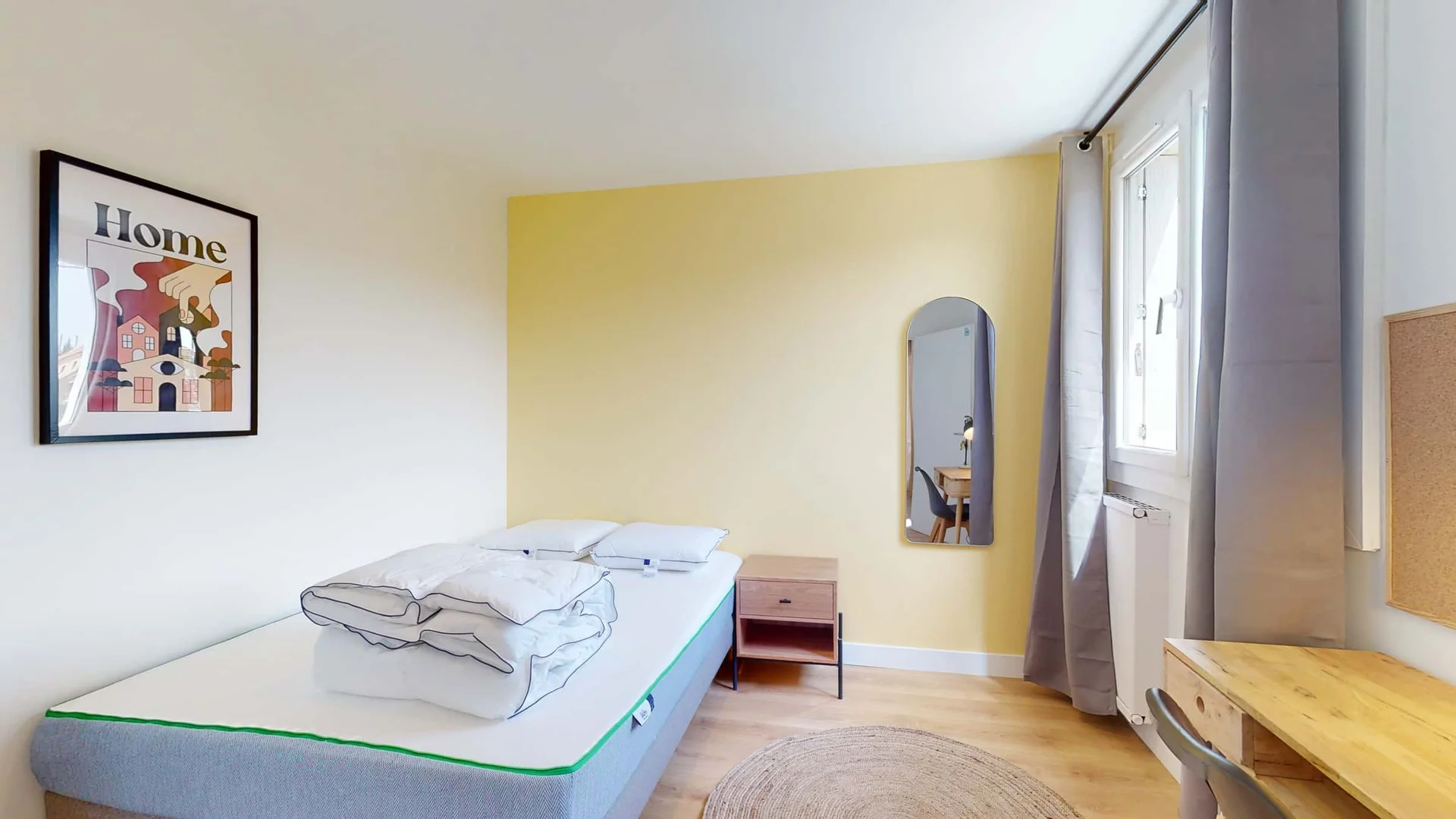 Chambre d'étudiant économique avec emplacement pratique dans 