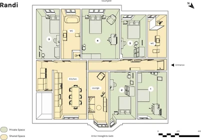 Chambre privée à Copenhagen, Denmark, image 23 de 24