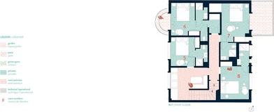 Quarto privado em residência em 17 rue des Fossillons, imagem 21 de 23