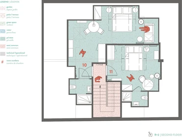 Privatzimmer im Wohnheim in der 27 bis rue Claude Bernard, bild 1 von 2