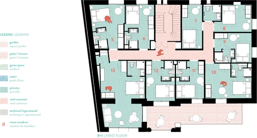 Quarto privado em residência em 1 rue Clinique, imagem 21 de 22