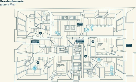 Chambre privée en résidence à 14 rue Pasteur, image 22 de 26