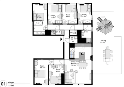 Privatzimmer im Wohnheim in der 4 Rue Léon Jouhaux, bild 23 von 23