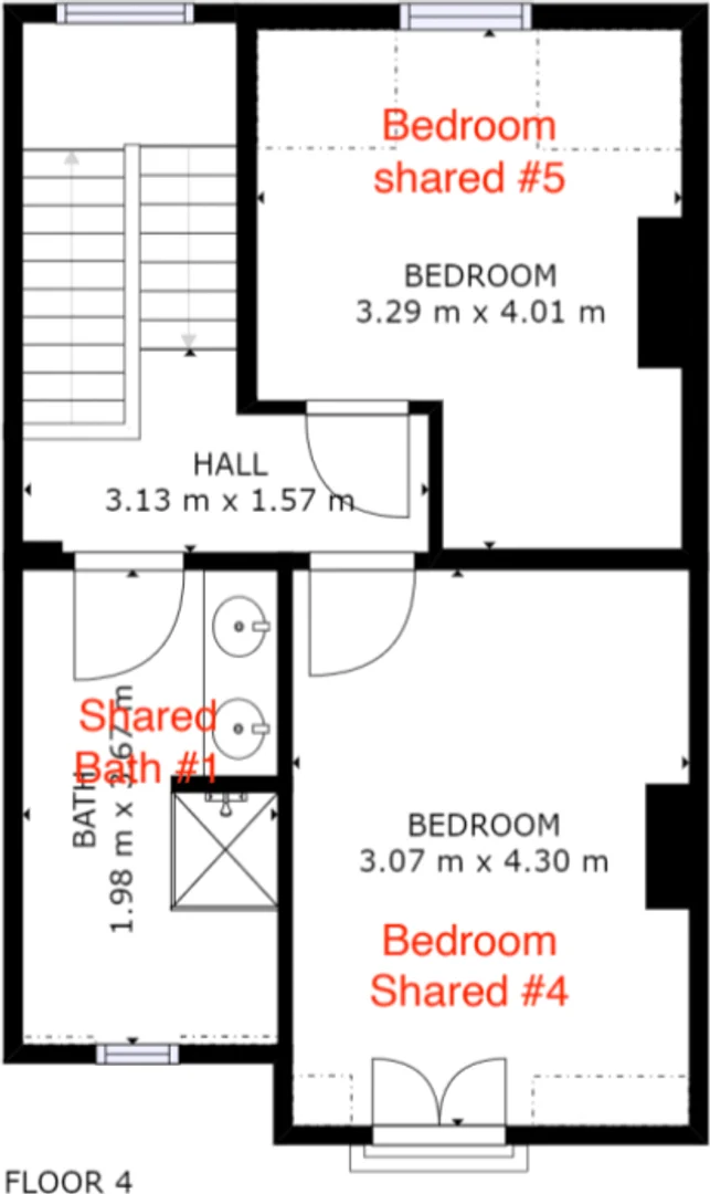 Komfortables und geräumiges Studentenzimmer in 