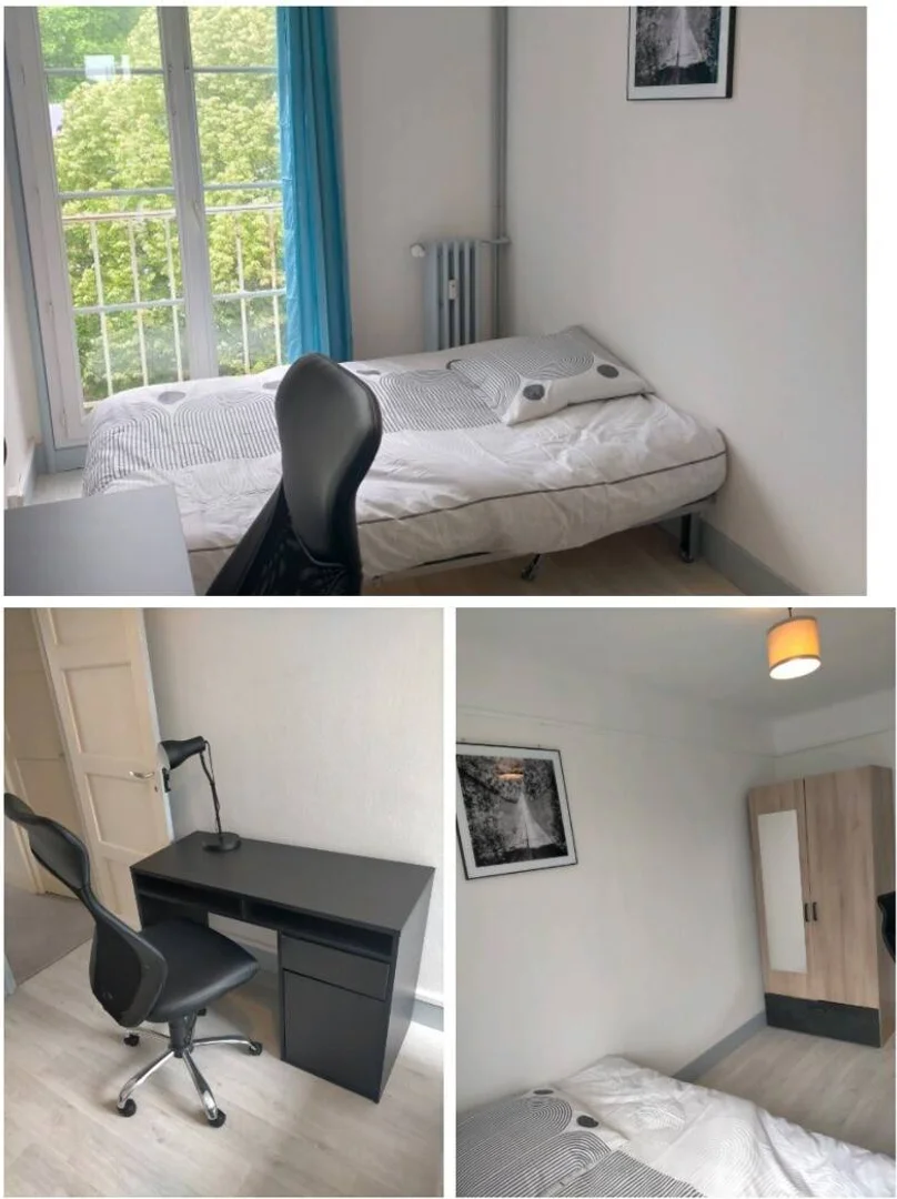 Habitación estudiantil funcional perfecta para estudiar en 