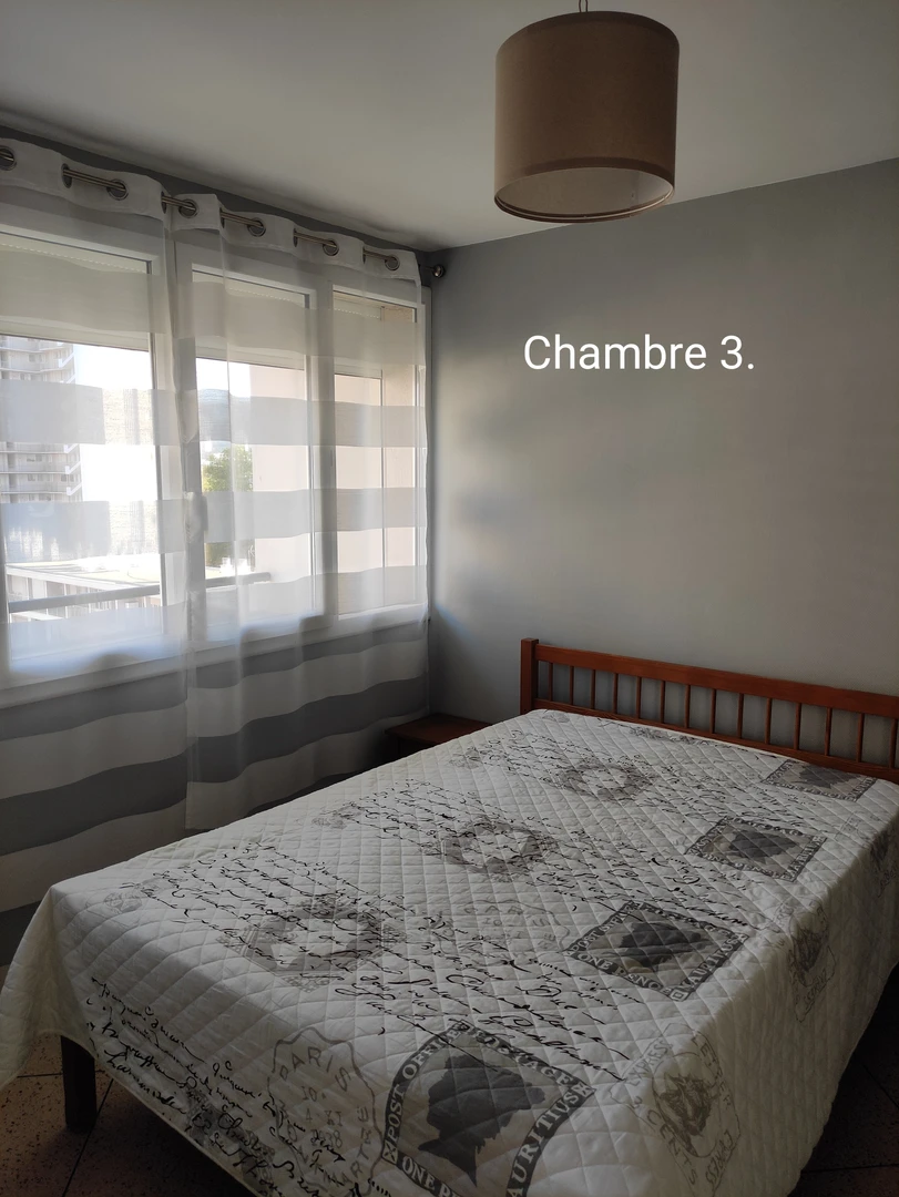 Chambre à louer avec lit double Marseille