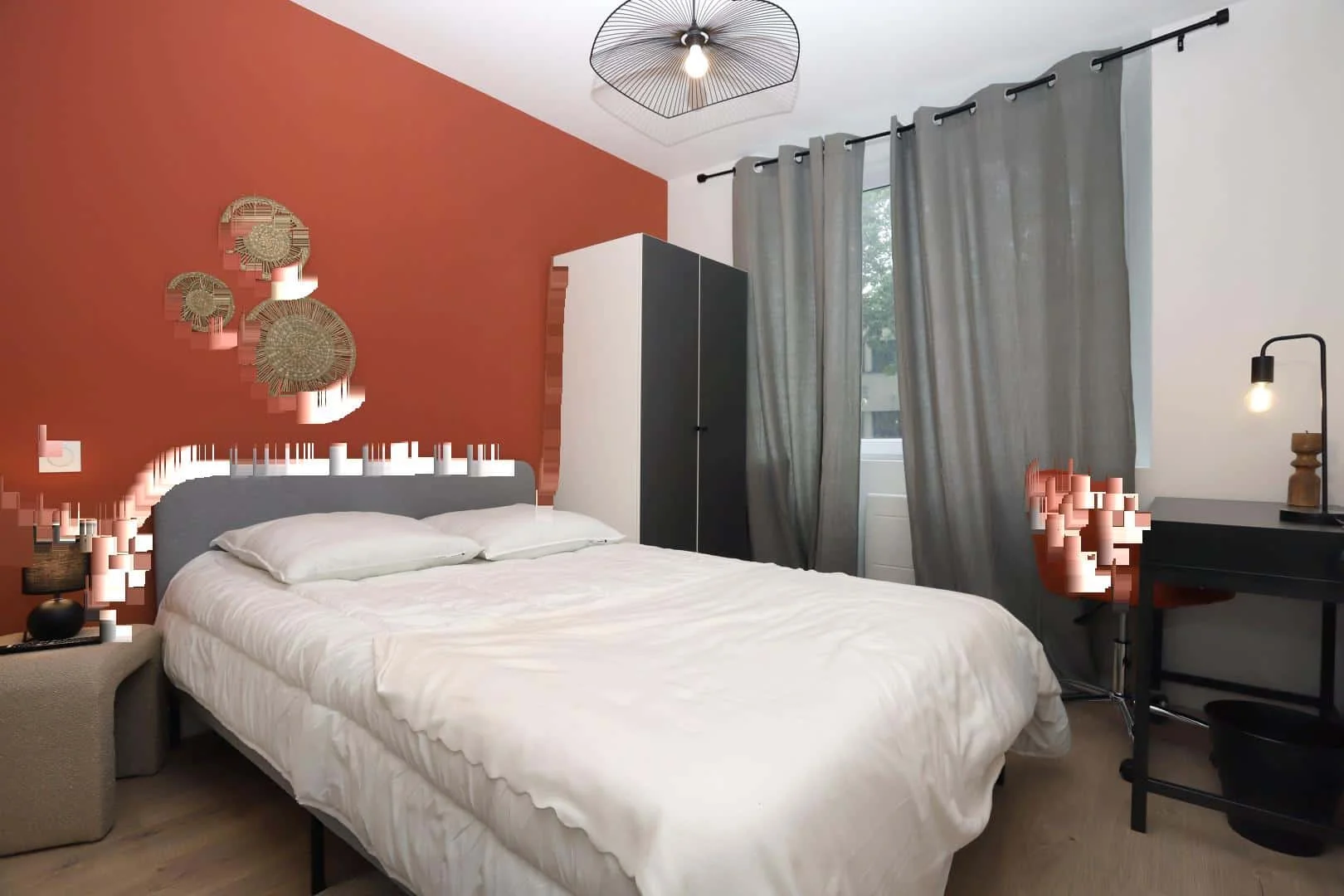 Comfortable and spacious student room in