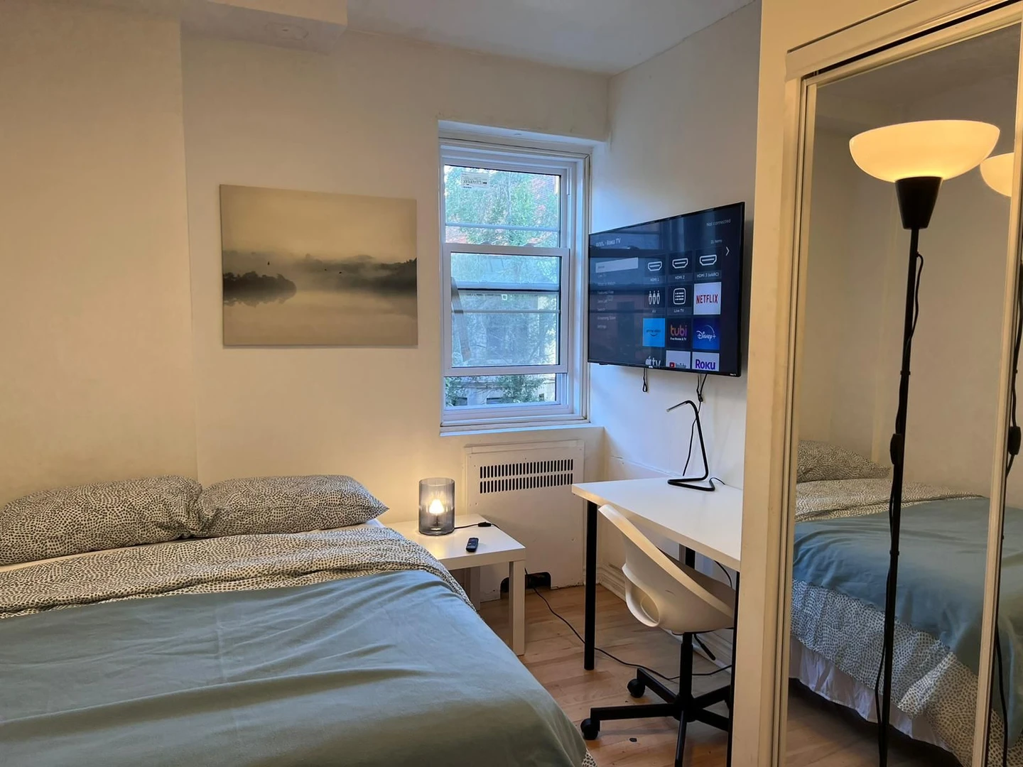 Student room in  with study area and shared facilities