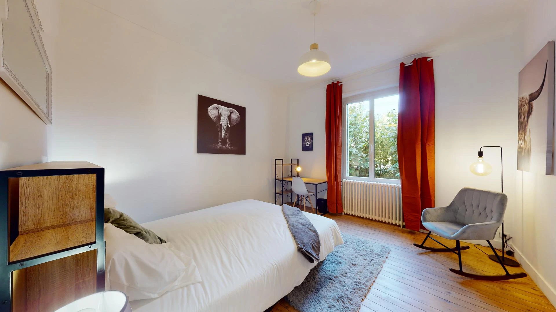 Nantes de çift kişilik yataklı kiralık oda