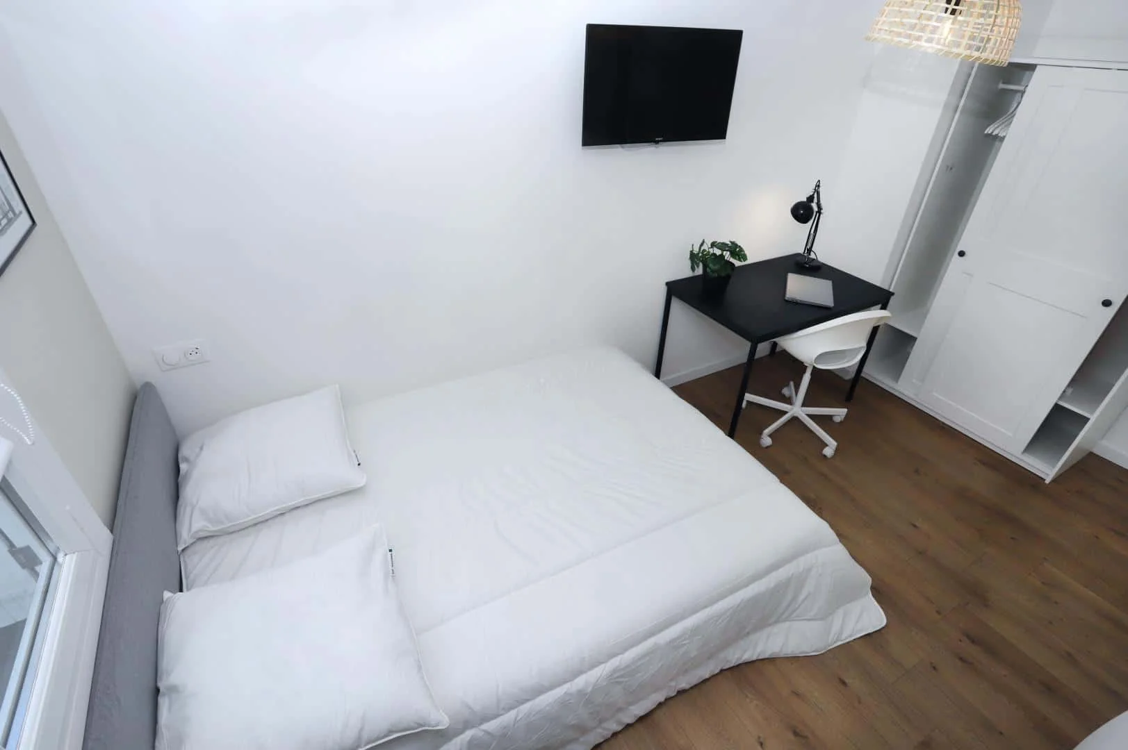 Student room in  with study area and shared facilities