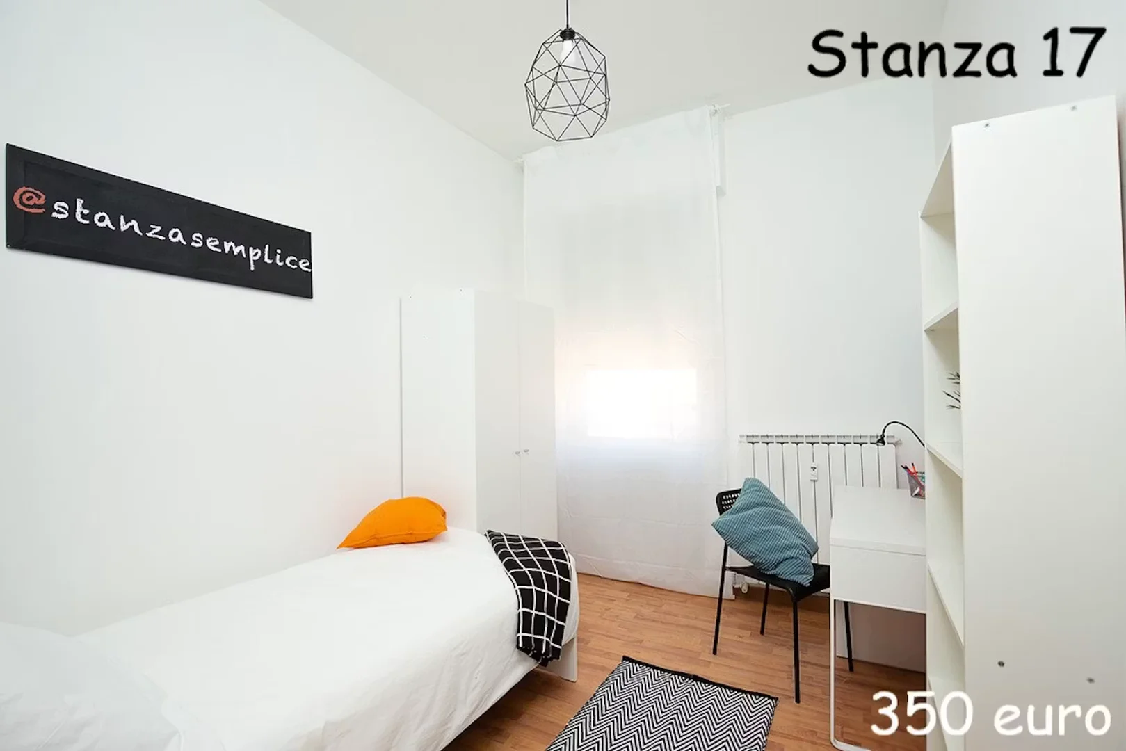 Comfortable and spacious student room in