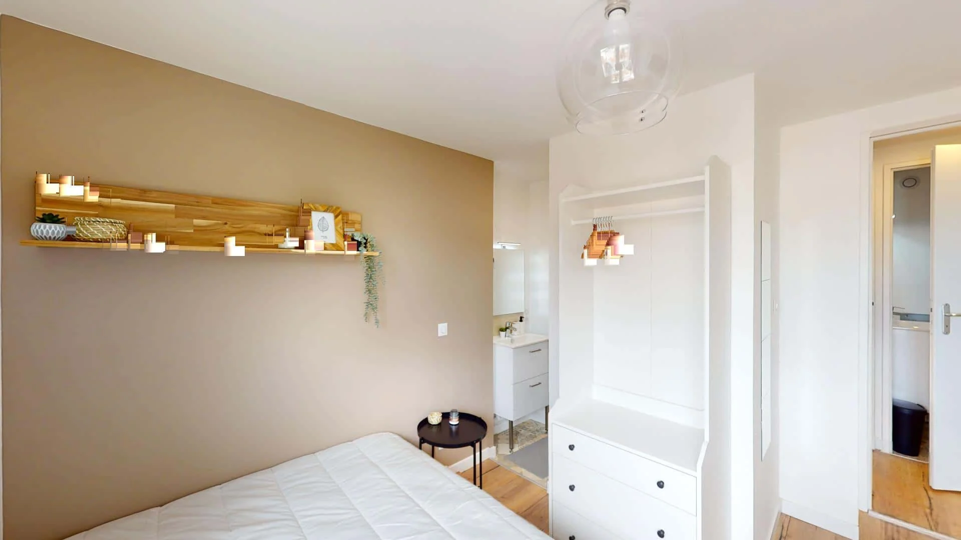 Chambre d'étudiant confortable et spacieuse dans 
