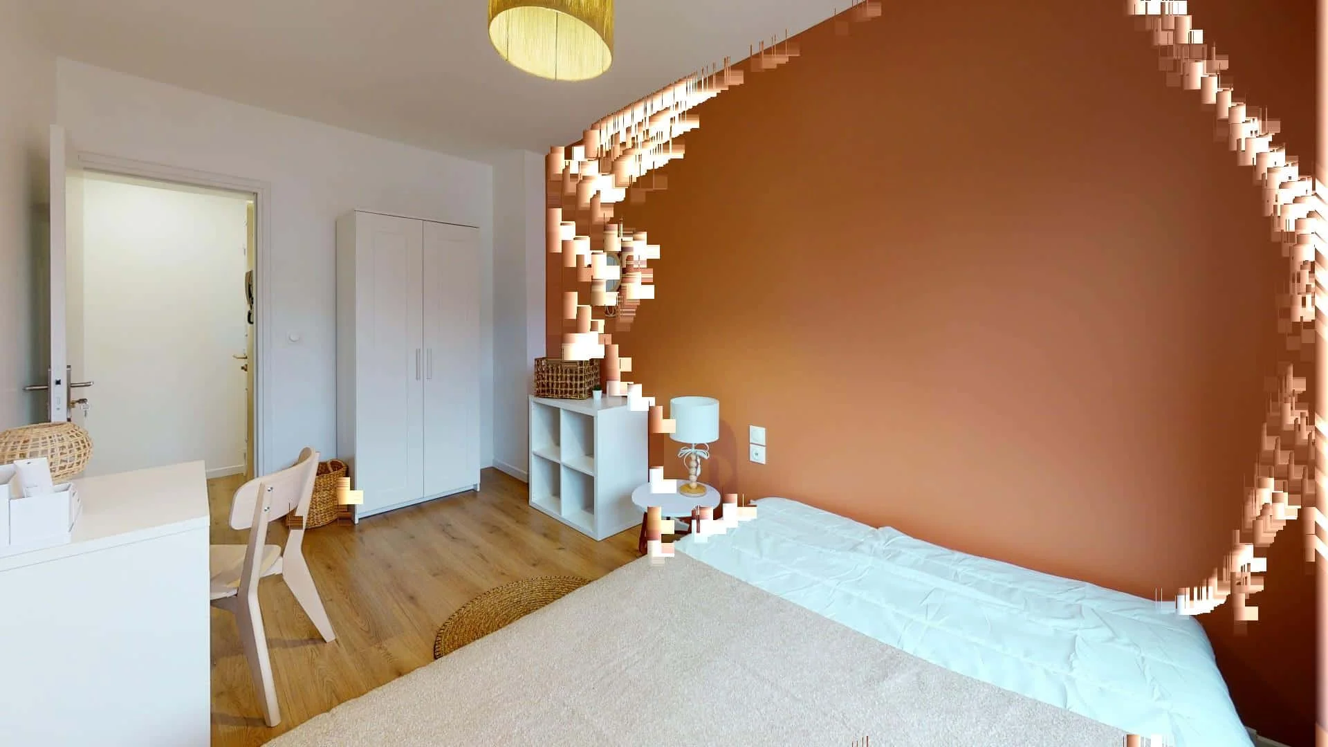 Chambre d'étudiant lumineuse et aérée avec accès facile à l'université dans 