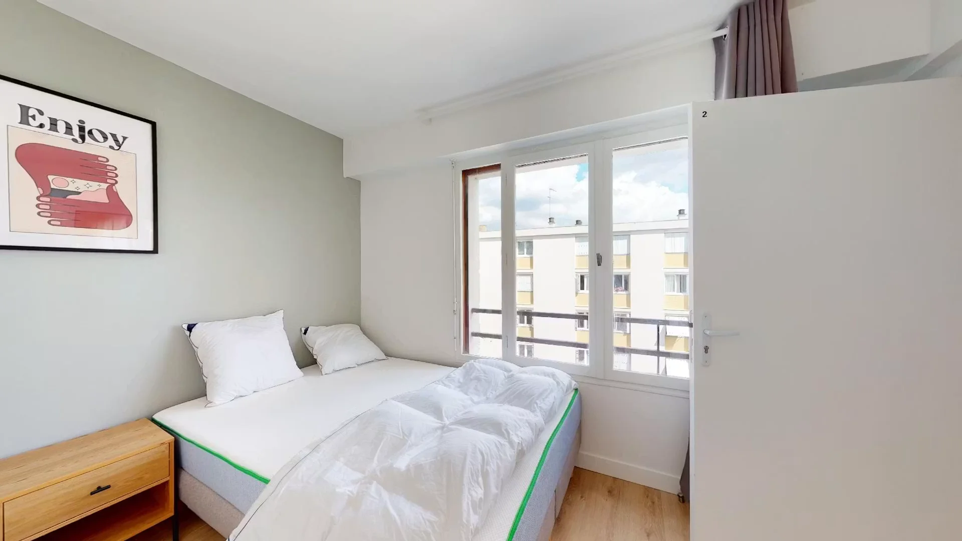 Affordable room for students with ample lighting in