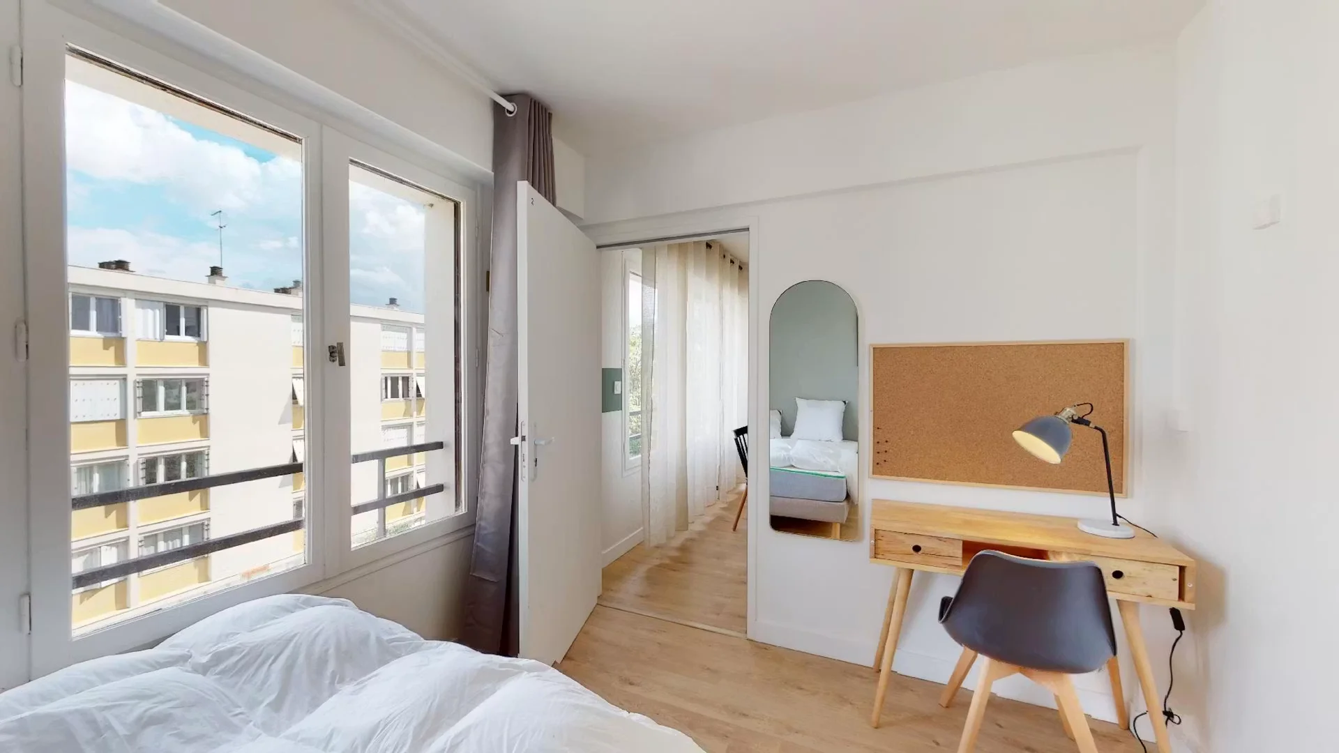Comfortable and spacious student room in