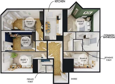 私人房间 在 1bis Rue Volta, 92800 Puteaux, France, 11的图像11