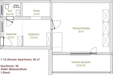 Two bedroom accommodation in Mulheim-an-der-ruhr