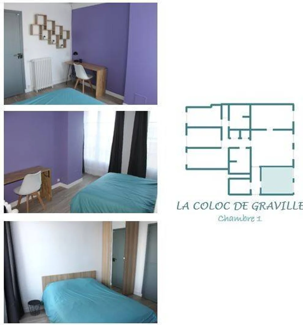 Chambre à louer dans un appartement d'étudiant à , entièrement meublée