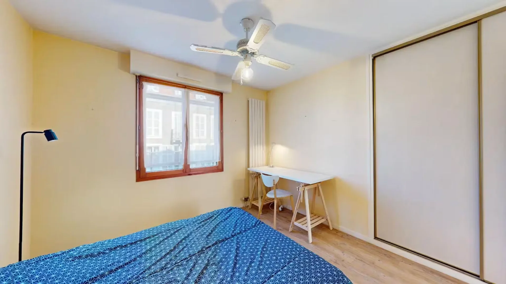 Affordable room for students with ample lighting in 