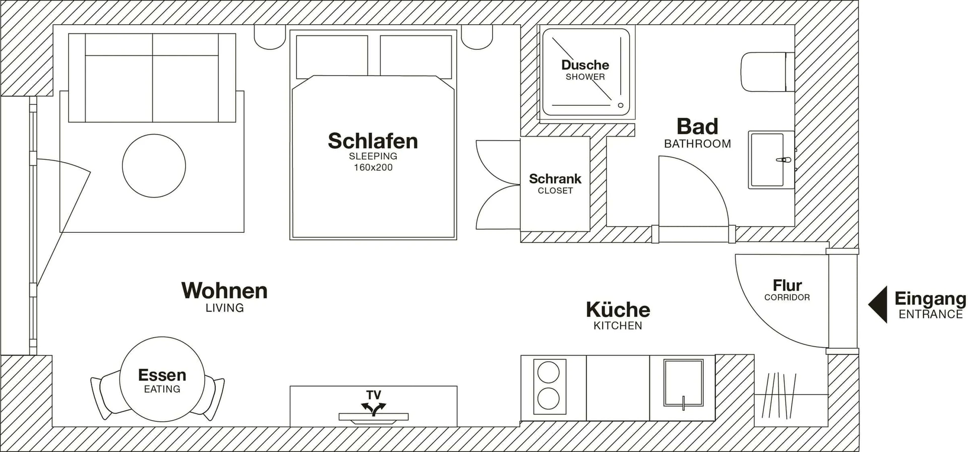Alojamiento con 3 habitaciones en Darmstadt