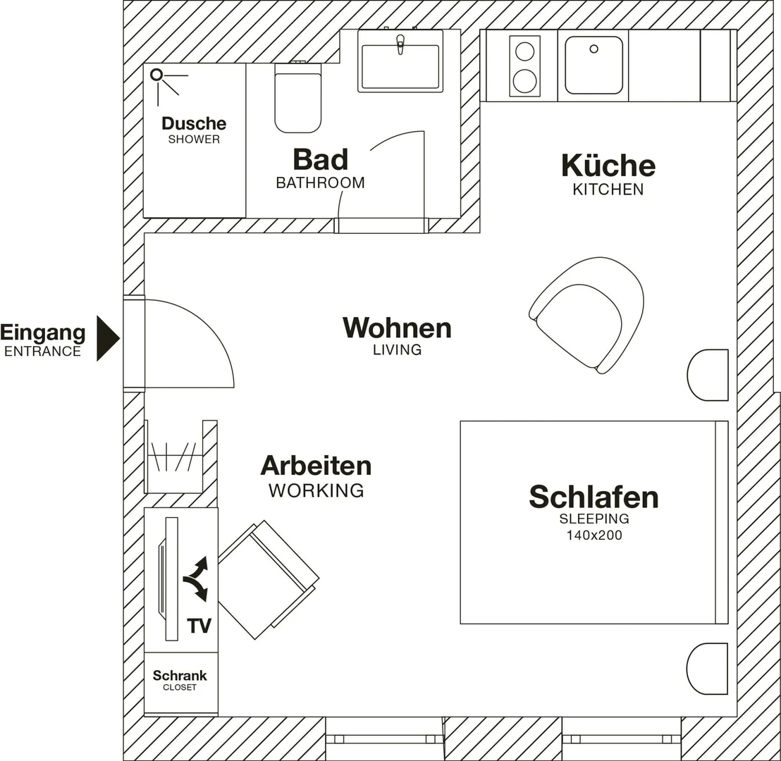 Accommodation with 3 bedrooms in Wolfsburg