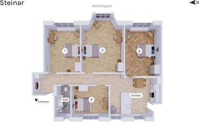 私人房间 在 Østerbro, Copenhagen, Denmark, 18的图像18