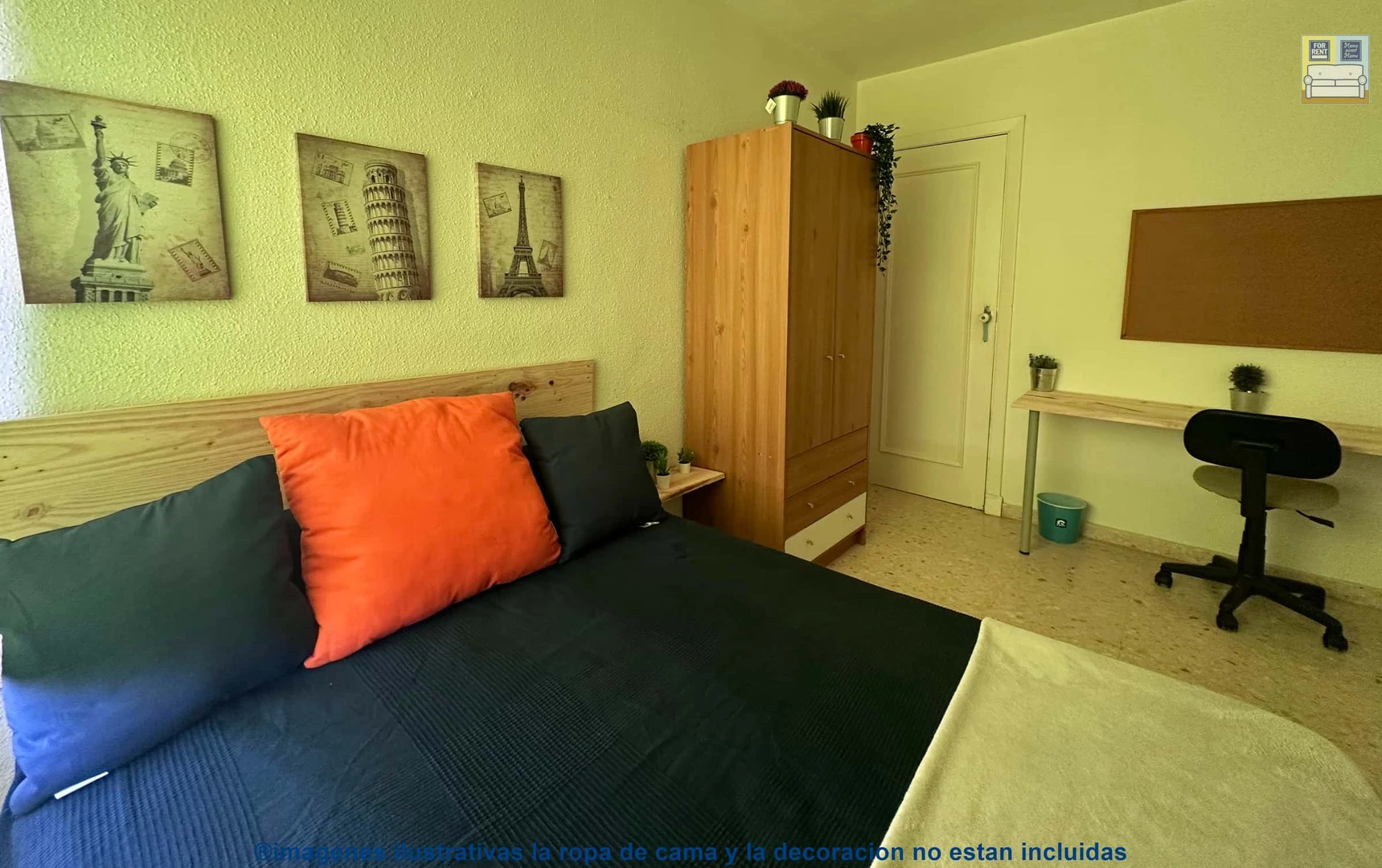 Habitación en alquiler con cama doble Cartagena