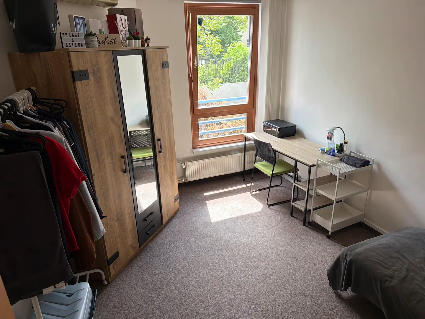 Student room in  with study area and shared facilities