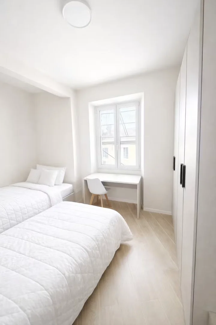 Student room in  with study area and shared facilities