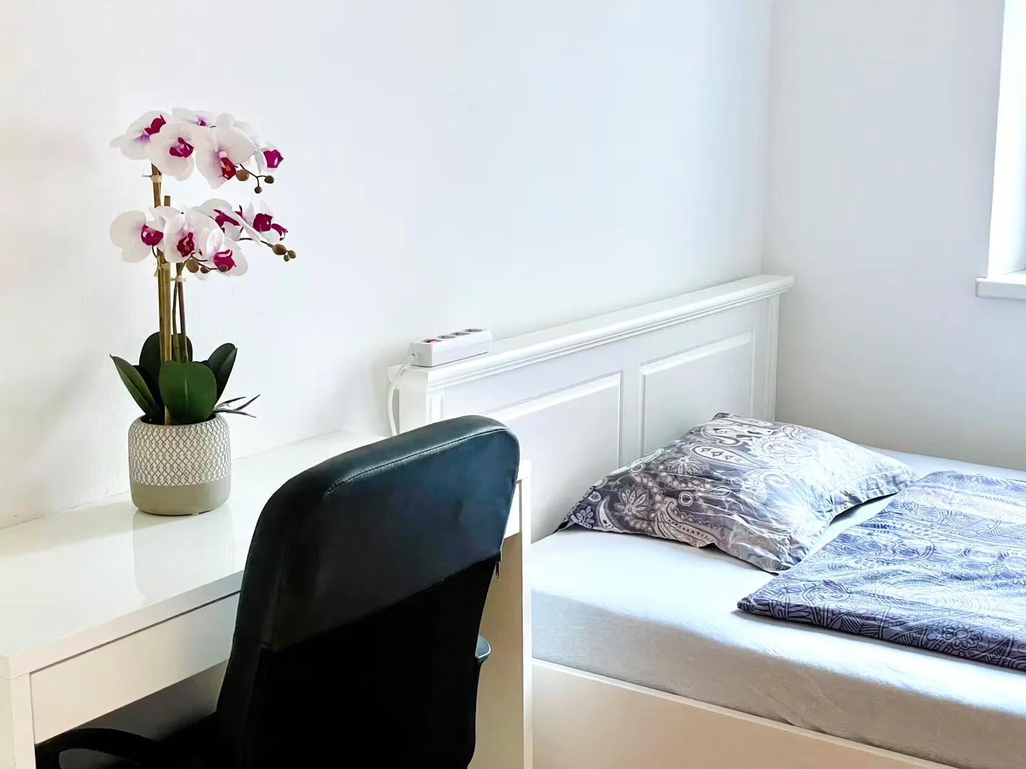 Studentenzimmer in  mit Arbeitsbereich und Gemeinschaftseinrichtungen