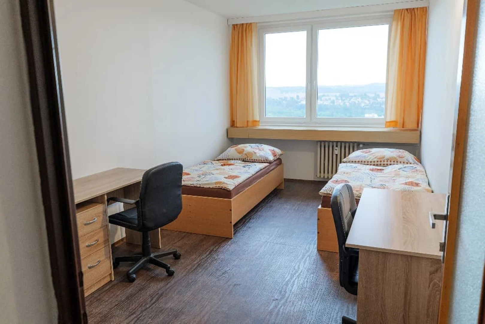 3 yatak odalı dairede ortak oda Praha