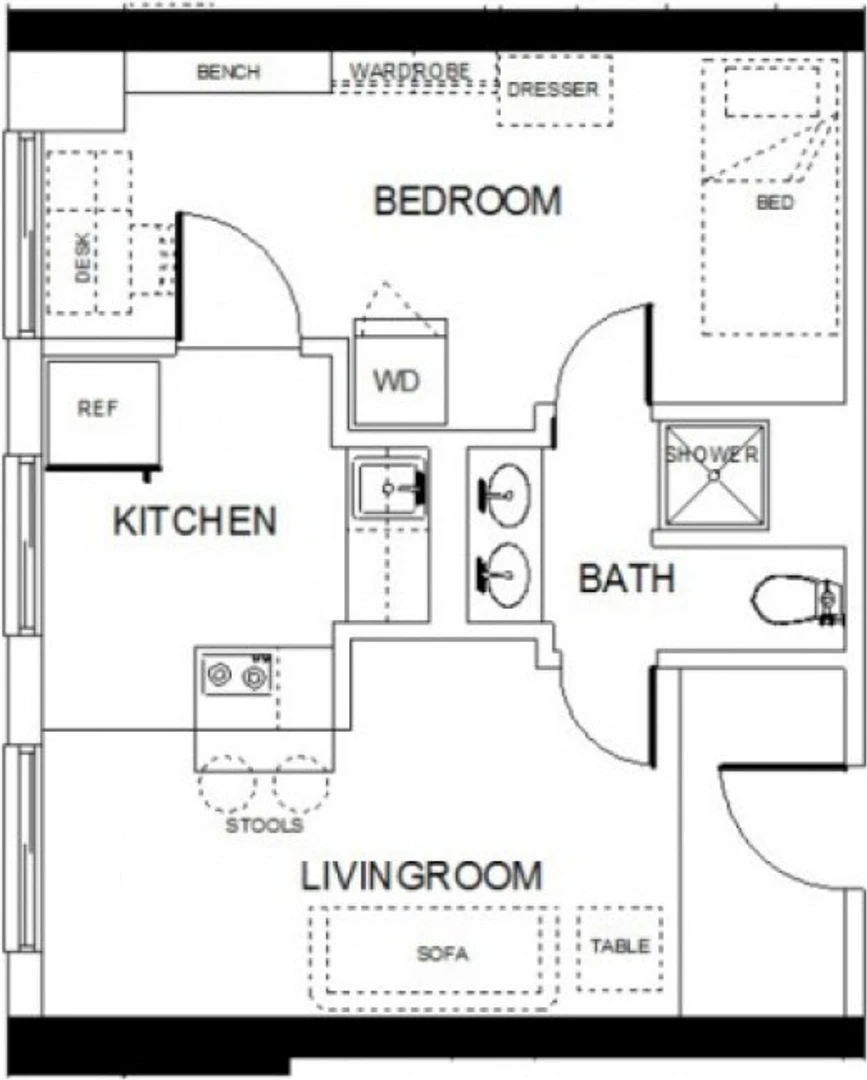 Chambre à louer dans un appartement en colocation à Madison