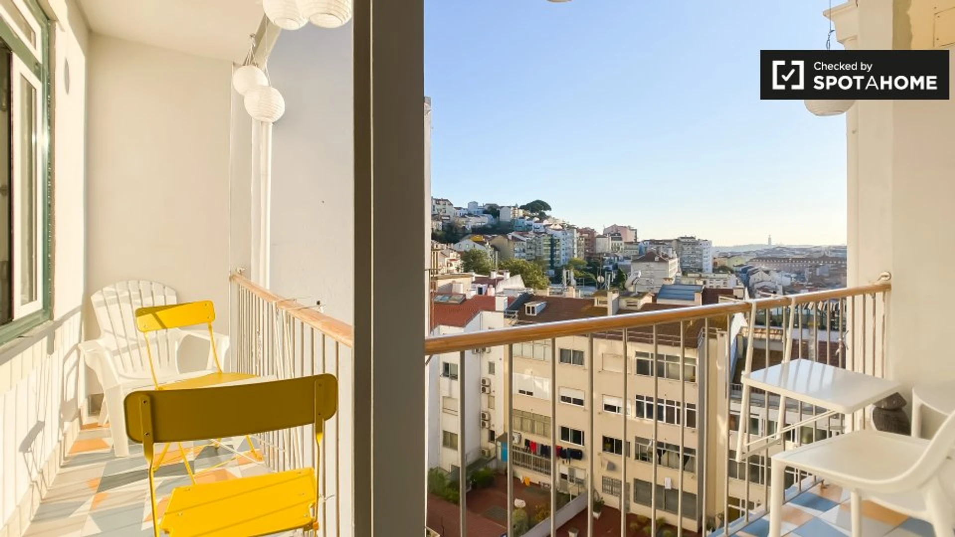 Lisboa de çift kişilik yataklı kiralık oda