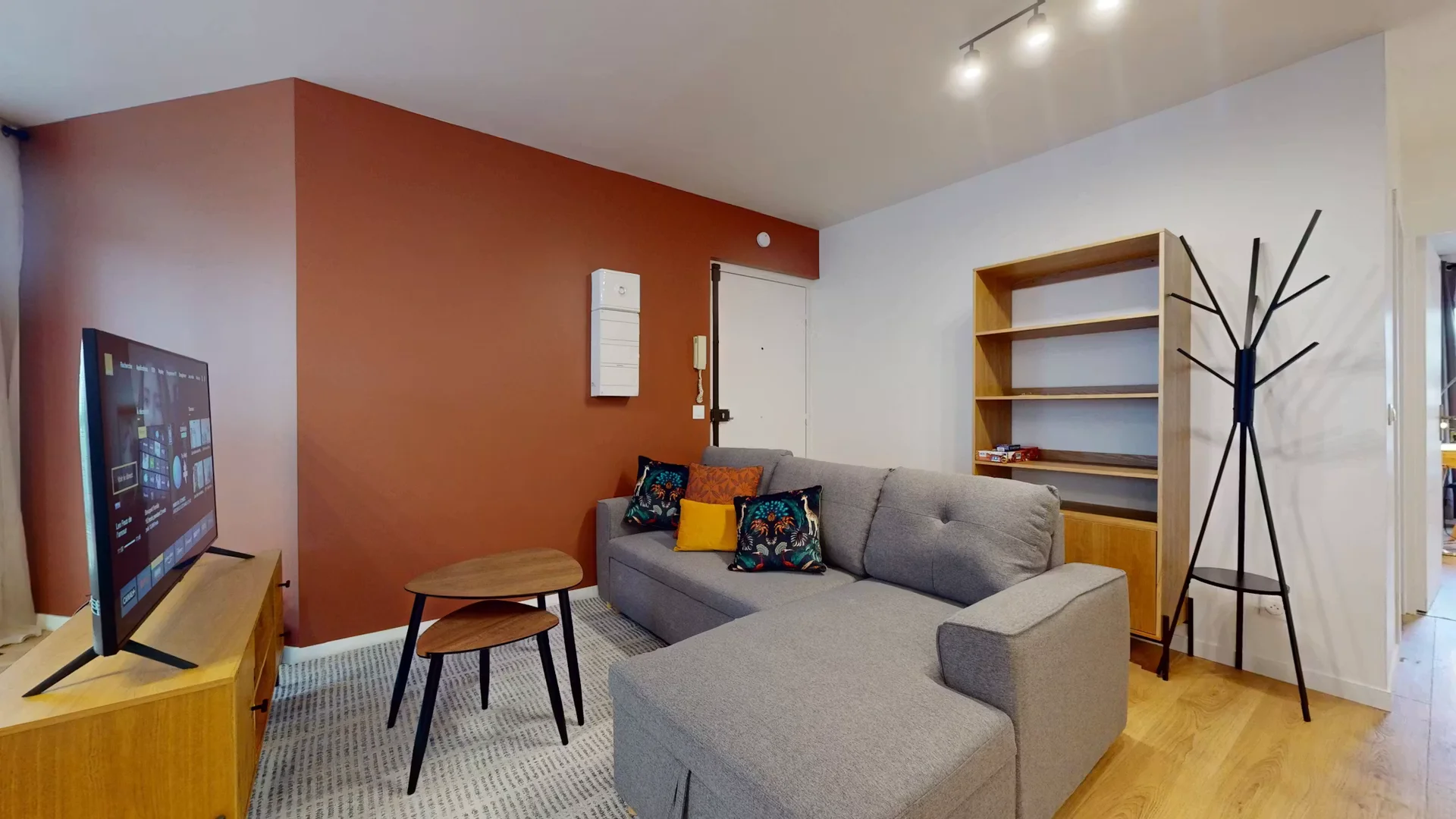 Quarto amigo do estudante em com comodidades modernas