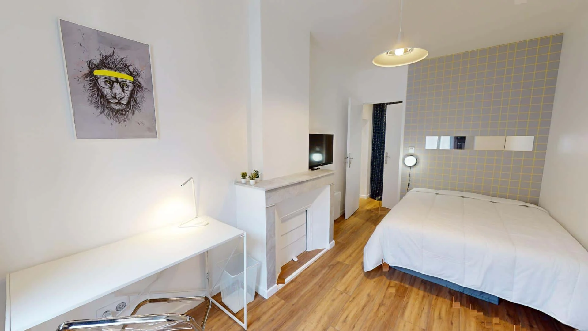 Chambre d'étudiant confortable et spacieuse dans 