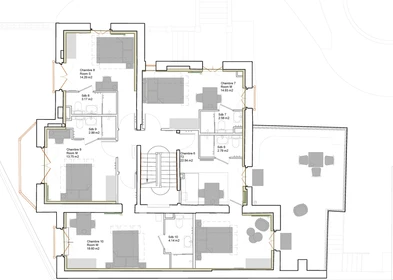 Privatzimmer im Wohnheim in der 84 rue Georges Clémenceau, bild 4 von 9