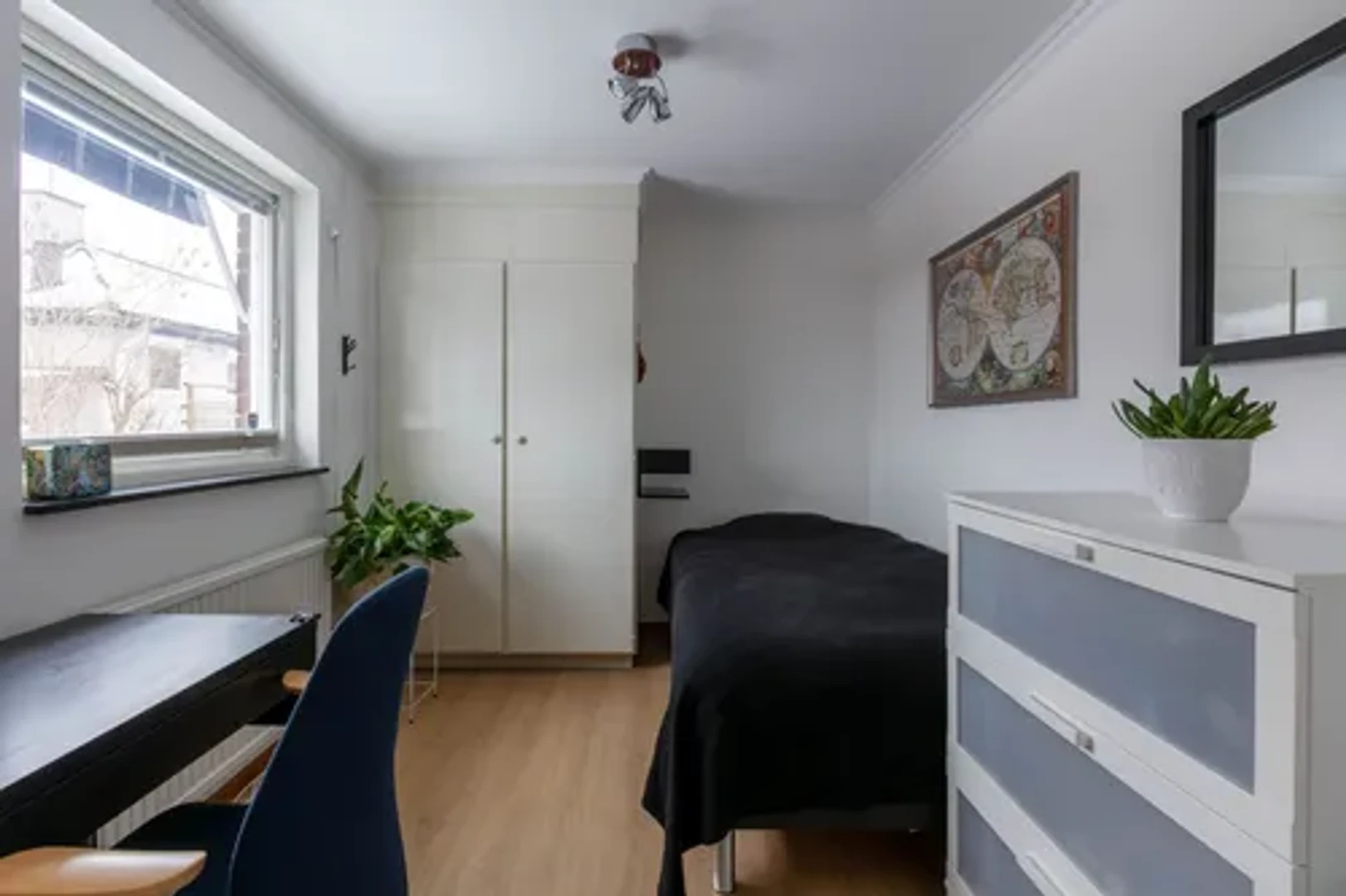 Quarto para alugar num apartamento partilhado em Estocolmo
