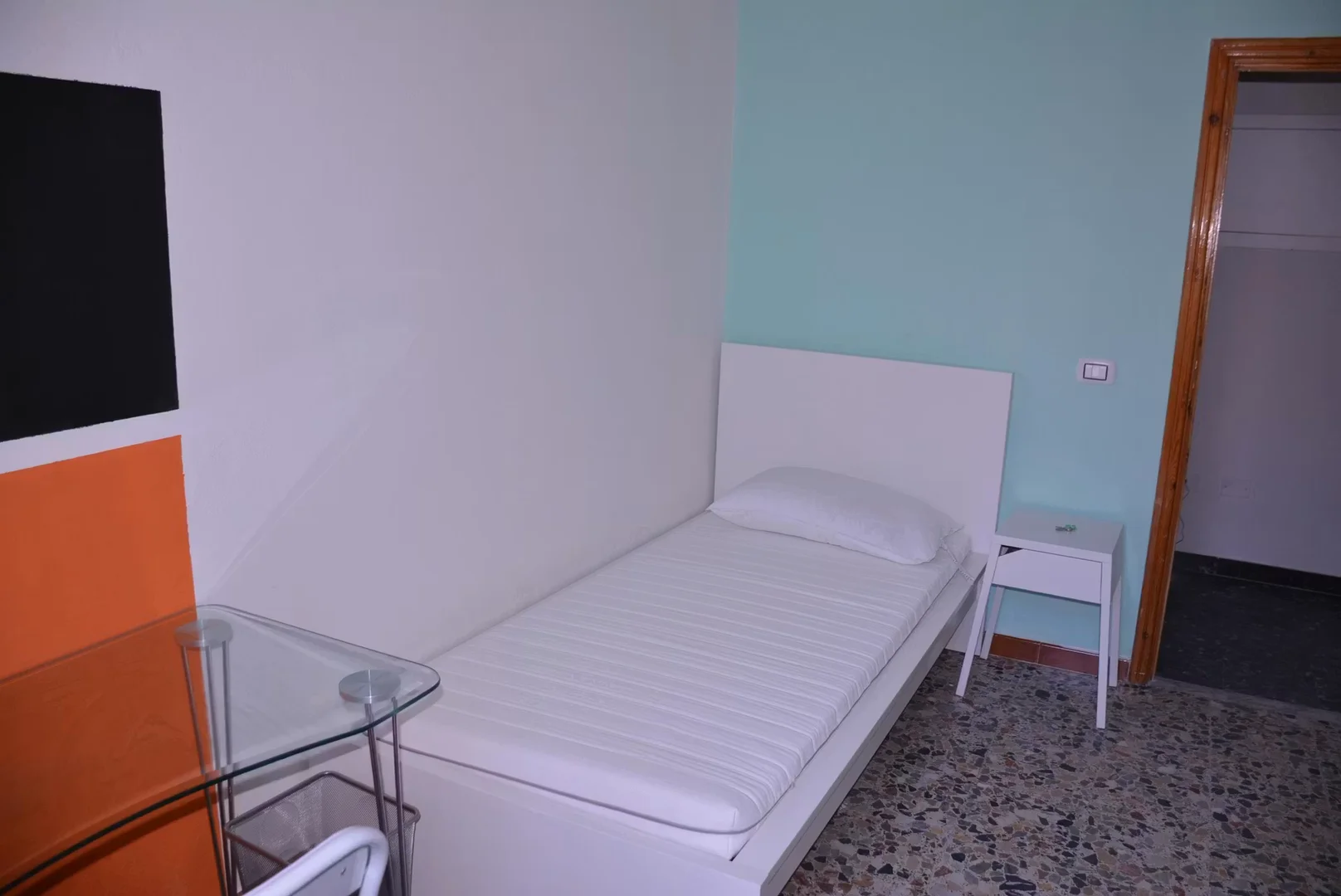 Student room in  with study area and shared facilities