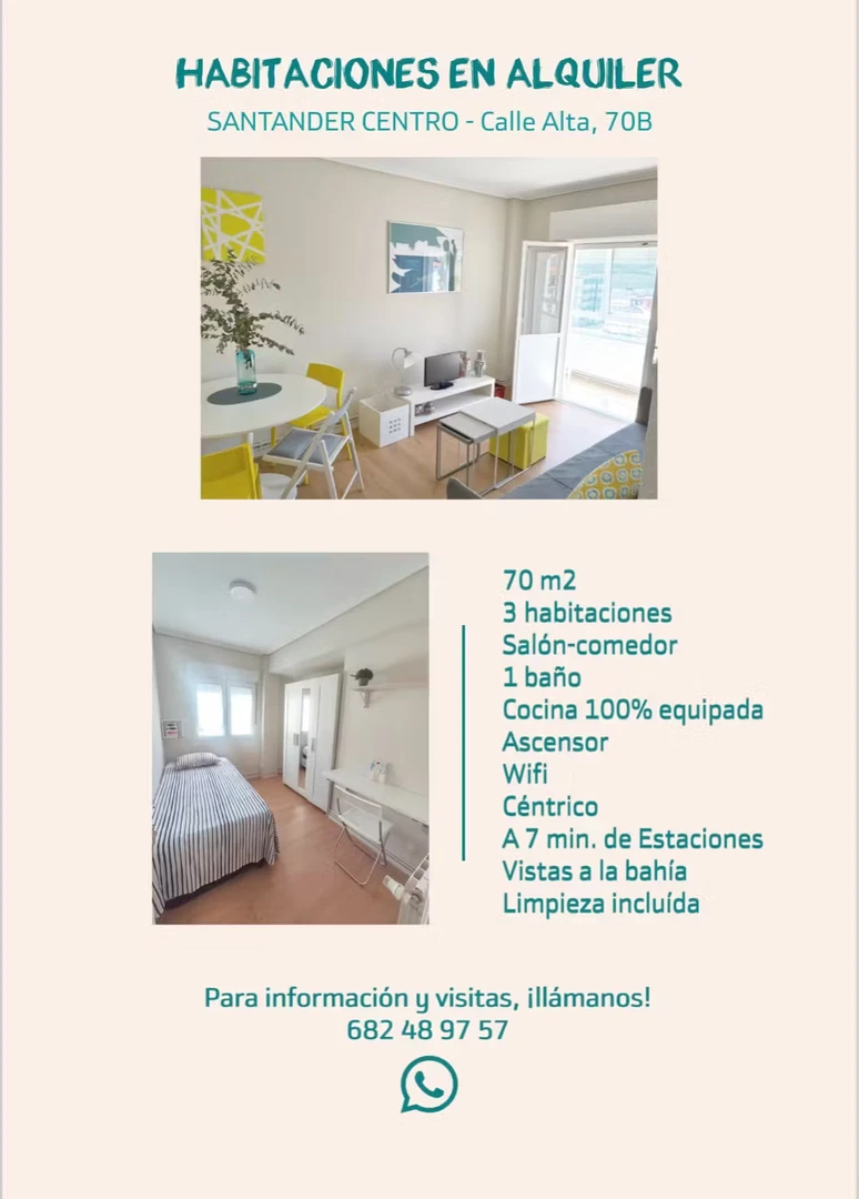 Santander de ortak bir dairede kiralık oda