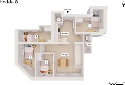 Chambre privée à Oslo, Norway, image 17 de 18