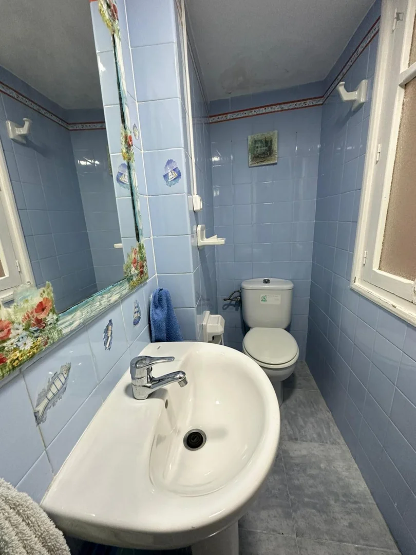Habitación estudiantil luminosa y aireada con fácil acceso a la universidad en