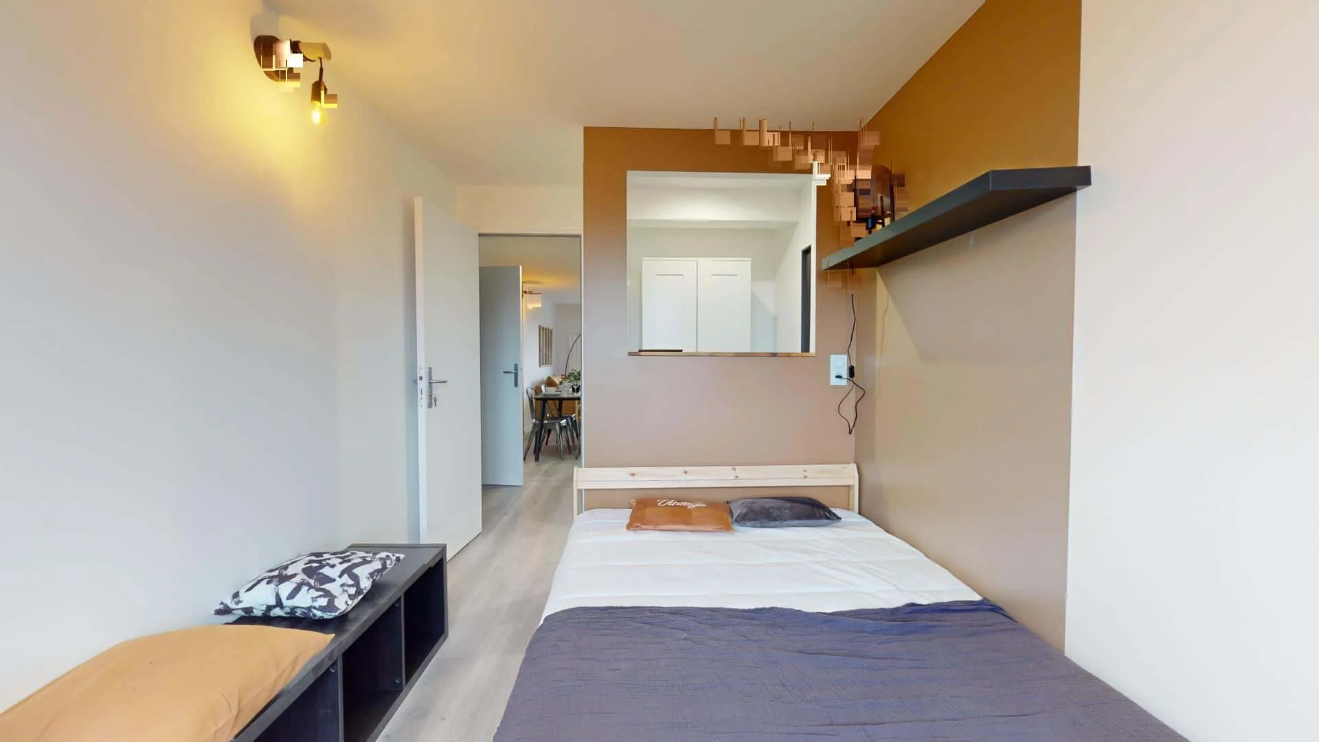Chambre d'étudiant confortable et spacieuse dans 