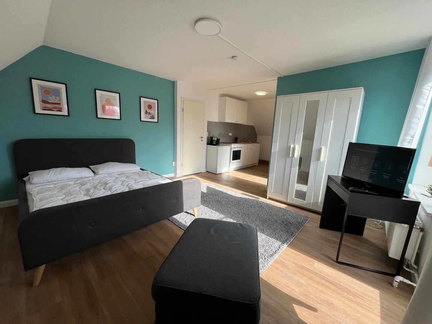 Quarto amigo do estudante em  com comodidades modernas