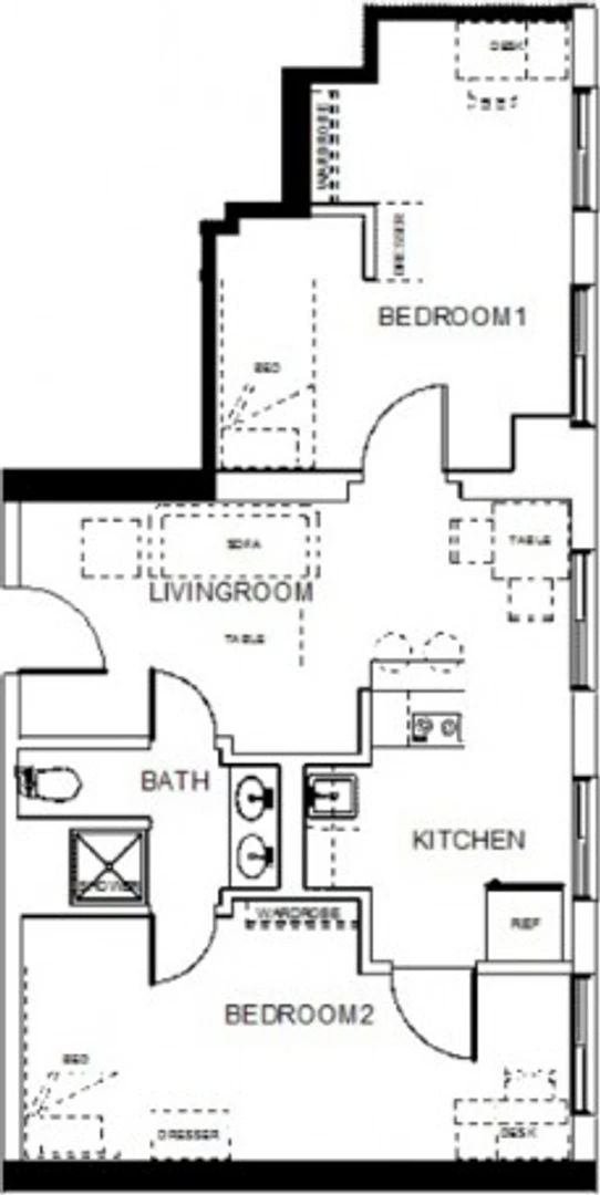 Alojamiento con 3 habitaciones en Madison