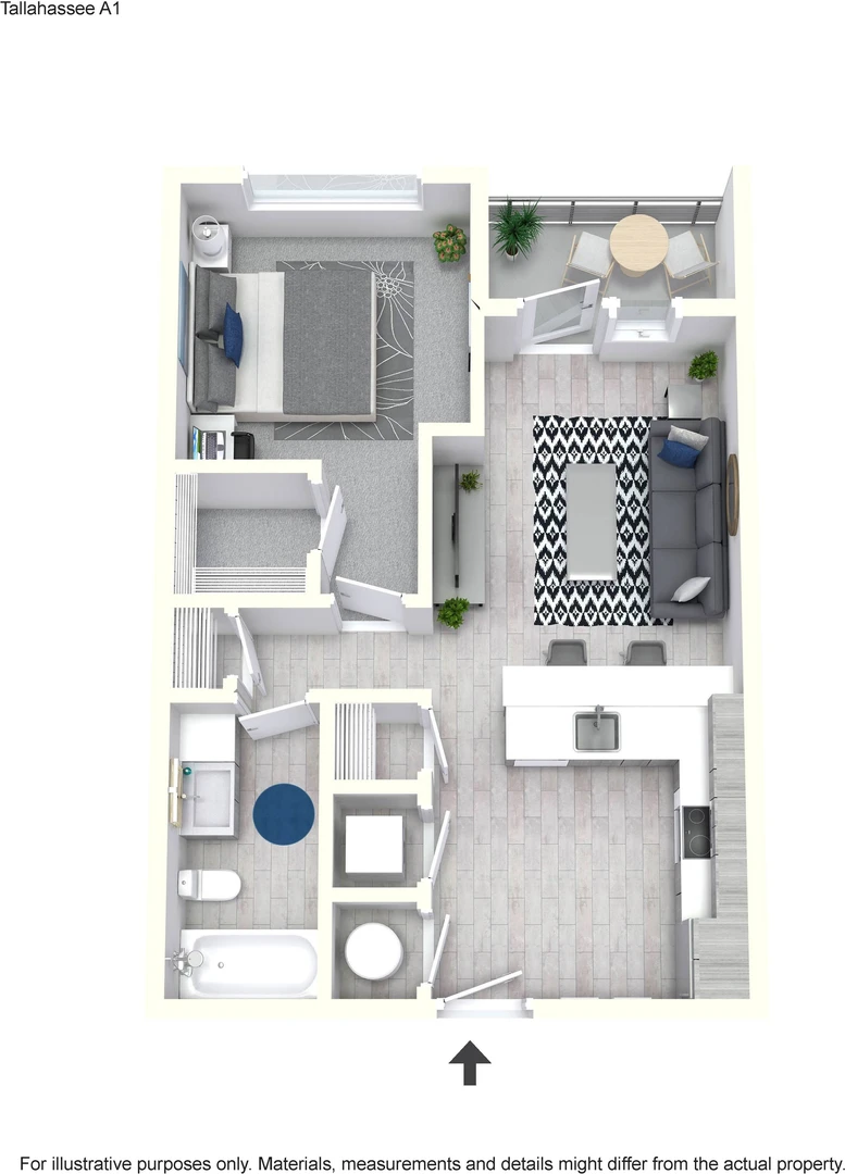 Apartamento moderno e brilhante em Tallahassee